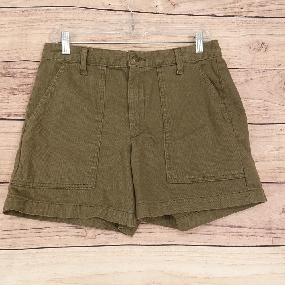 Banana Republic Utility Shorts Womens Size 6 Green Twill 30 Waist 4.5 Inseam